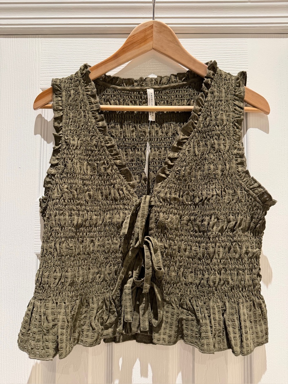 American Eagle Smocked Crop Top